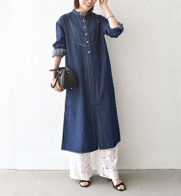 SHIPS any「SHIPS any:〈洗濯機可能〉デニム ブザム シャツ ワンピース［SHIPS any DENIM］」|ワンピース|
