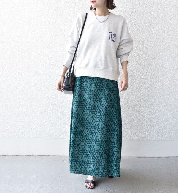 SHIPS for women「*〈手洗い可能〉ドット / 花柄 切替 セミフレア スカート ◇」|スカート|