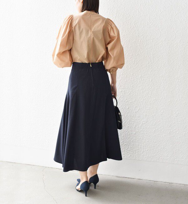 SHIPS for women「*〈手洗い可能〉ドット / 花柄 切替 セミフレア スカート ◇」|スカート|