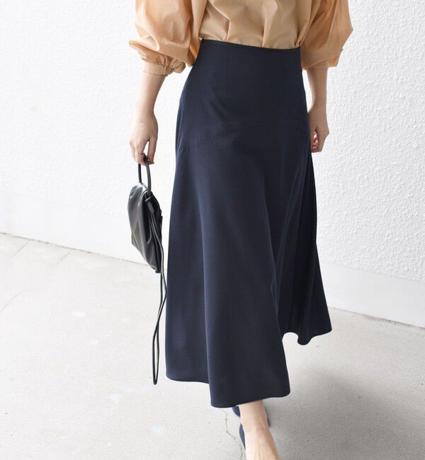 SHIPS for women「*〈手洗い可能〉ドット / 花柄 切替 セミフレア スカート ◇」|スカート|