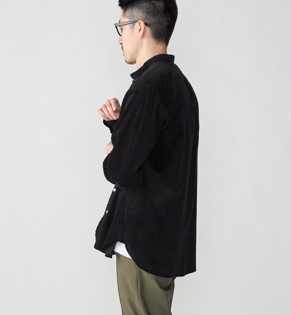 SHIPS「【SHIPS別注】IKE BEHAR: ワイドコーデュロイ バンドカラーシャツ」|シャツ・ブラウス|