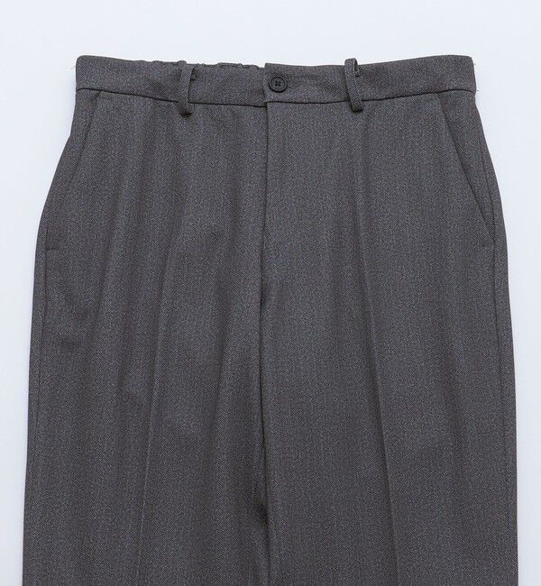 SHIPS「SHIPS: ツイード プリント ストレッチ イージー テーパード スラックス」|チノ|