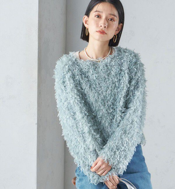 SHIPS for women「〈手洗い可能〉フェザー ヤーン プルオーバー 24SS ◇」|プルオーバー|ライトブルー