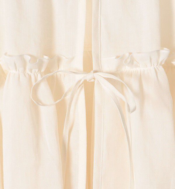 SHIPS for women「*〈手洗い可能〉ペーパー リネン フリル 羽織 ブラウス」|シャツ・ブラウス|