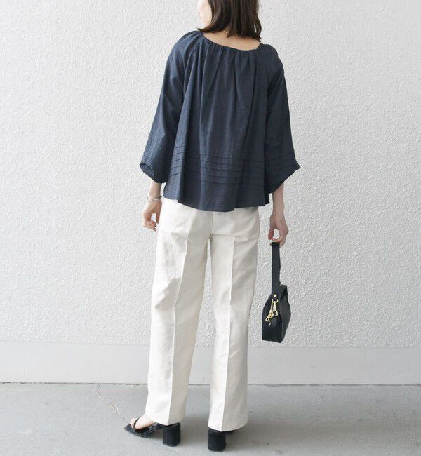 SHIPS any「SHIPS any:〈洗濯機可能〉ヘムタック スクエア ネック ブラウス」|シャツ・ブラウス|