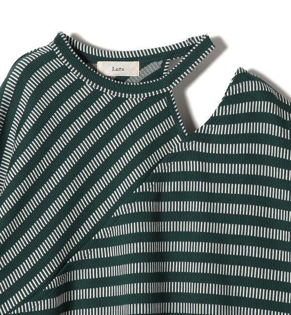 SHIPS for women「【SHIPS別注】Loro:〈洗濯機可能〉ボーダー 2WAY トップス」|Tシャツ・カットソー|