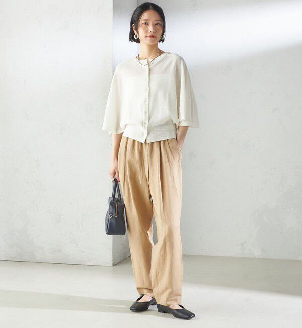 SHIPS for women「SHIPS Primary Navy Label:麻 レーヨン イージー パンツ」|その他|
