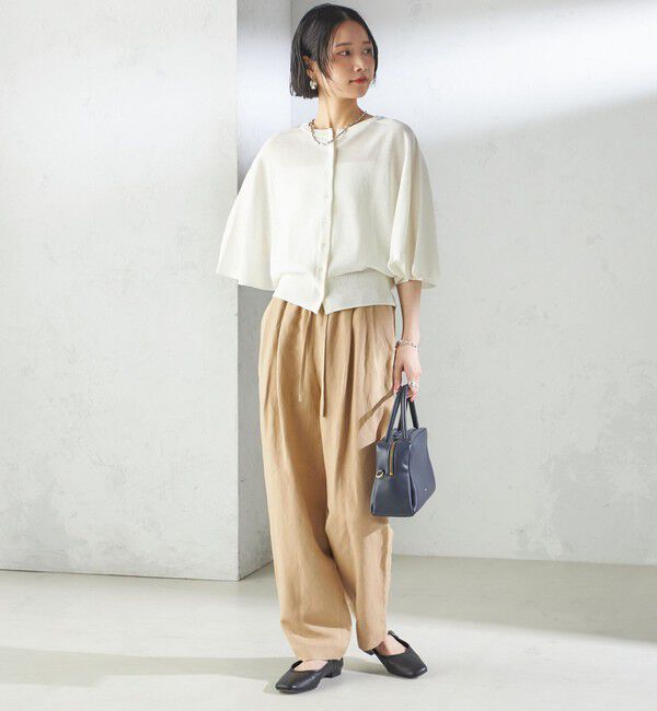 SHIPS for women「SHIPS Primary Navy Label:麻 レーヨン イージー パンツ」|その他|