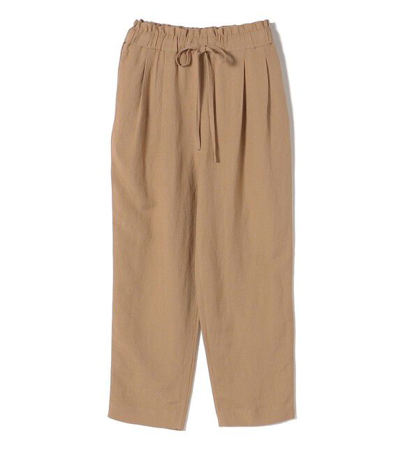 SHIPS for women「SHIPS Primary Navy Label:麻 レーヨン イージー パンツ」|その他|キャメル