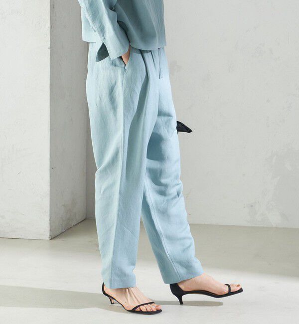 SHIPS for women「SHIPS Primary Navy Label:麻 レーヨン イージー パンツ」|その他|