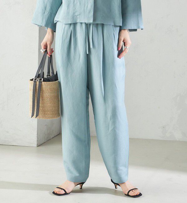 SHIPS for women「SHIPS Primary Navy Label:麻 レーヨン イージー パンツ」|その他|