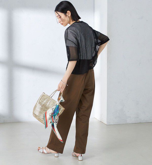 SHIPS for women「〈手洗い可能〉メッシュ編 半袖 ニット プルオーバー」|ニット・セーター|