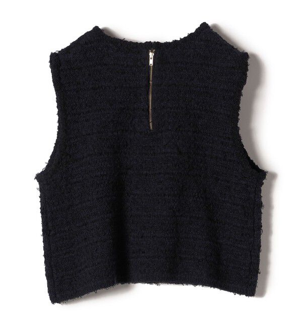SHIPS for women「〈手洗い可能〉バック ジップ ツイード ベスト」|ベスト・ジレ|