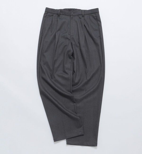 SHIPS「City Ambient Products: T/Rフラノ 2プリーツ ワイドテーパード スラックス」|スラックス|