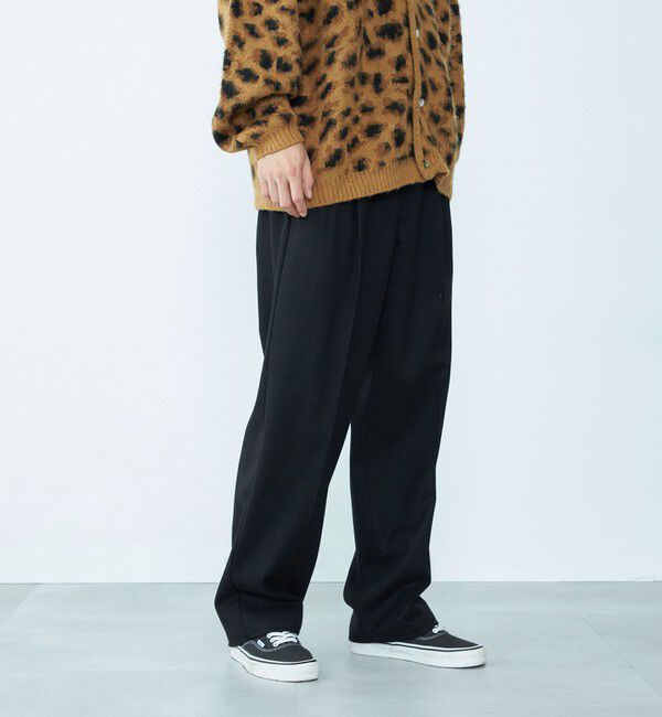 SHIPS「City Ambient Products: T/Rフラノ 2プリーツ ワイドテーパード スラックス」|スラックス|