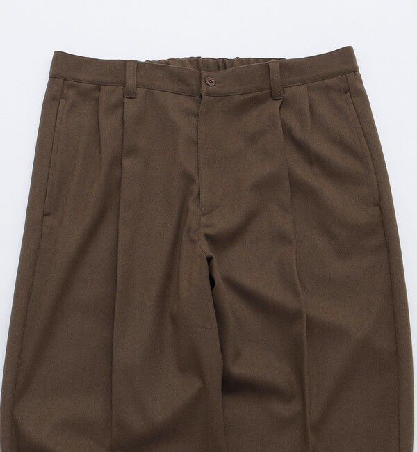 SHIPS「City Ambient Products: T/Rフラノ 2プリーツ ワイドテーパード スラックス」|スラックス|