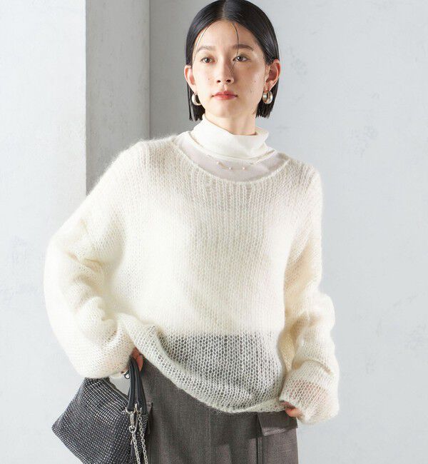 SHIPS for women「モヘヤ メッシュ プルオーバー」|ニット・セーター|