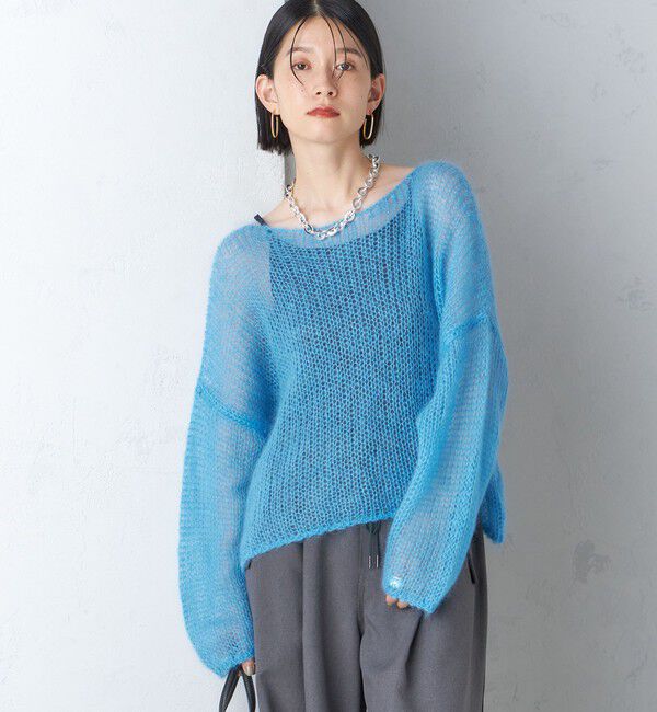 SHIPS for women「モヘヤ メッシュ プルオーバー」|ニット・セーター|
