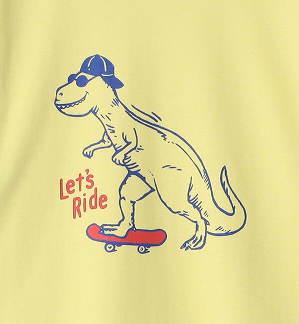 SHIPS KIDS「SHIPS KIDS:140～160cm /〈吸水速乾〉恐竜 プリント 長袖 TEE」|Tシャツ・カットソー|