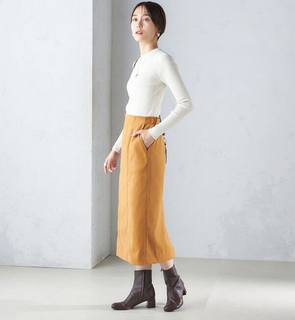 SHIPS for women「〈手洗い可能〉レーヨン ポリ リブ クルーネック プルオーバー」|ニット・セーター|