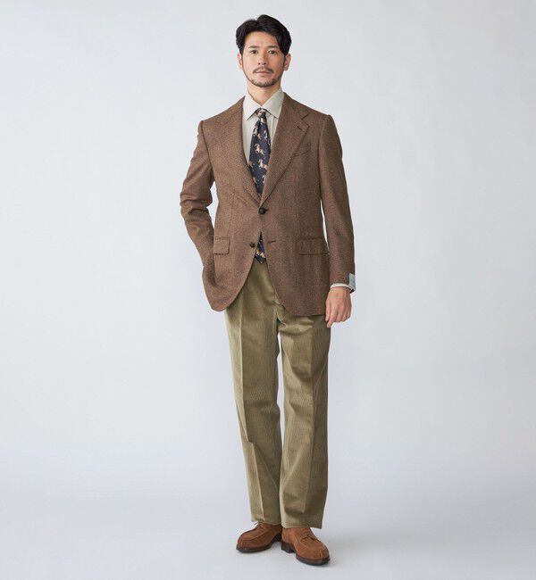 SHIPS「SHIPS: CARLO BASETTI コットンフランネル ワイドカラー シャツ」|シャツ・ブラウス|