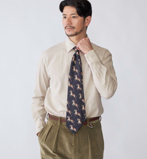 SHIPS「SHIPS: CARLO BASETTI コットンフランネル ワイドカラー シャツ」|シャツ・ブラウス|