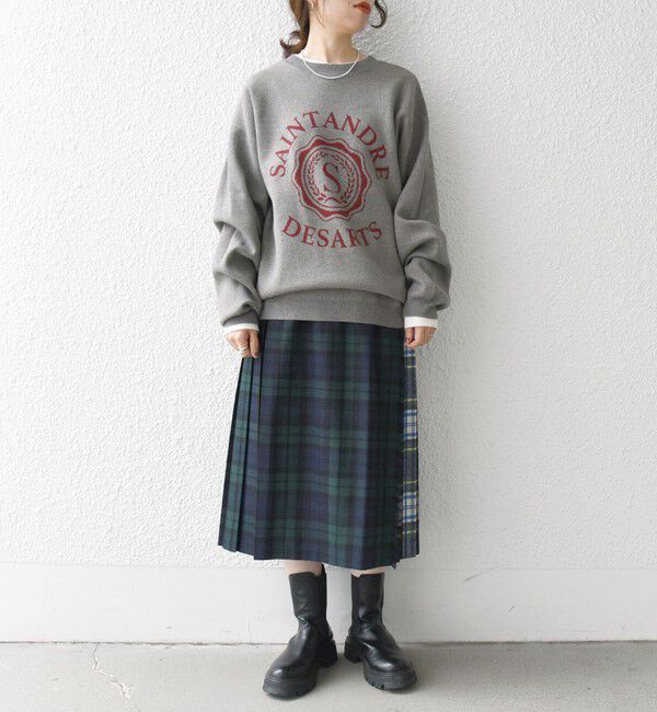 SHIPS any「SHIPS any:〈手洗い可能〉クラブロゴ ジャカード ニット◇」|ニット・セーター|