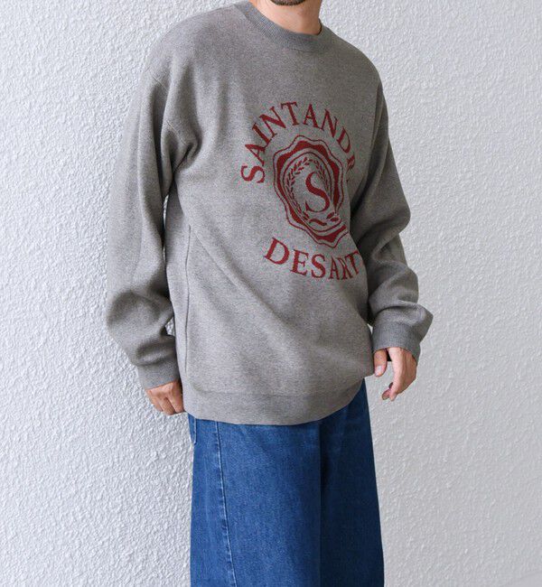 SHIPS any「SHIPS any:〈手洗い可能〉クラブロゴ ジャカード ニット◇」|ニット・セーター|