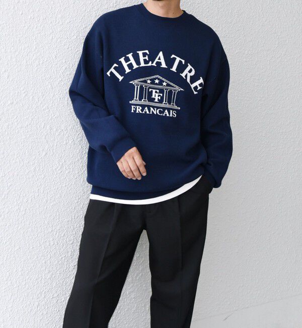 SHIPS any「SHIPS any:〈手洗い可能〉クラブロゴ ジャカード ニット◇」|ニット・セーター|