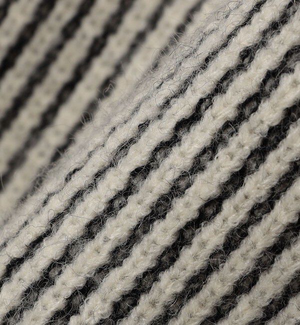 SHIPS any「SHIPS any:〈手洗い可能〉畦編み ストライプ クルーネック ニット◇」|ニット・セーター|