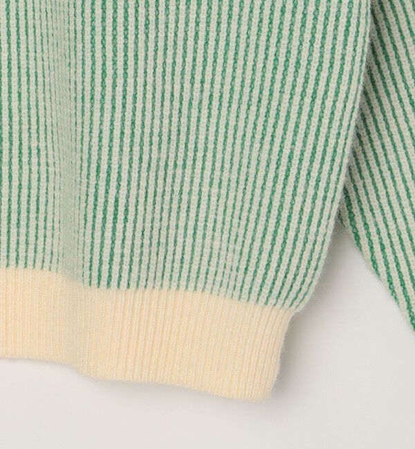 SHIPS any「SHIPS any:〈手洗い可能〉畦編み ストライプ クルーネック ニット◇」|ニット・セーター|