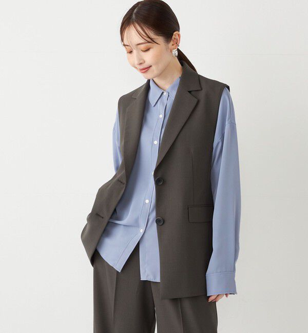 SHIPS Colors 「SHIPS Colors:〈洗濯機可能〉トロミ レイヤード シャツ2」|シャツ・ブラウス|