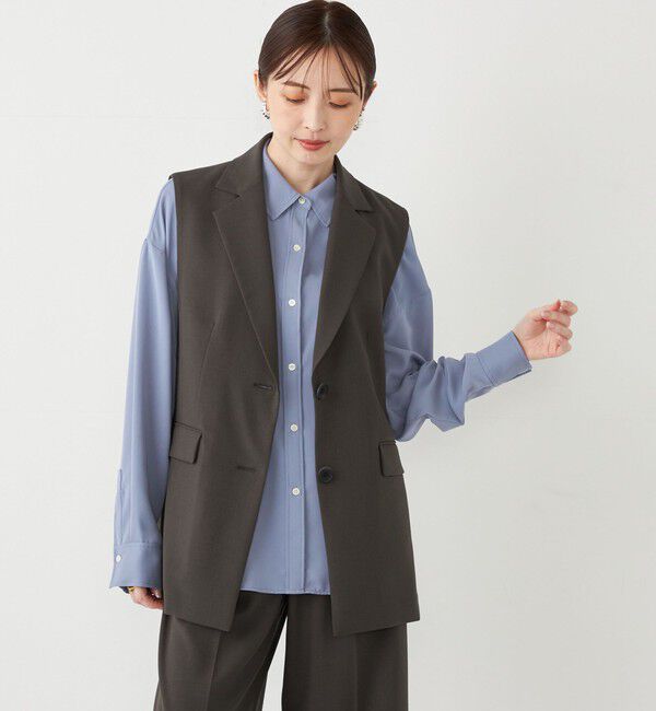 SHIPS Colors 「SHIPS Colors:〈洗濯機可能〉トロミ レイヤード シャツ2」|シャツ・ブラウス|