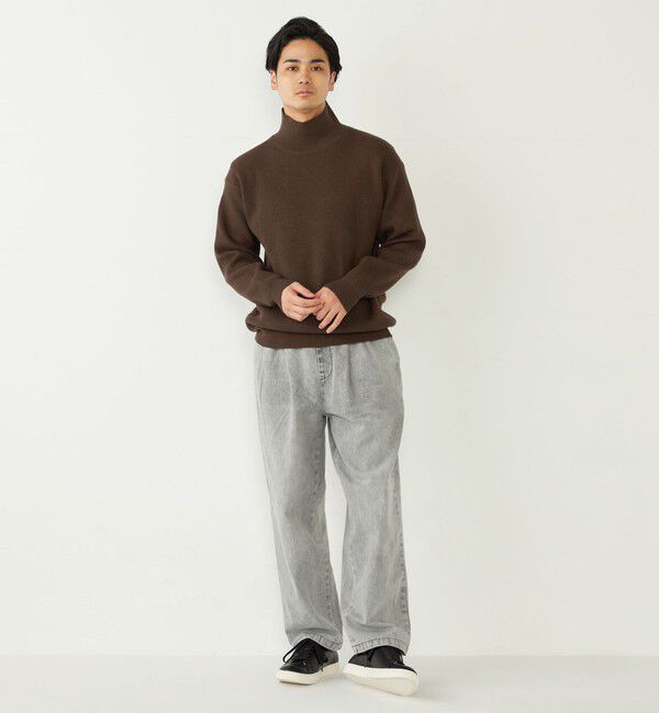 SHIPS Colors 「SHIPS Colors:〈洗濯機可能〉畔編み ハイネック ニット」|ニット・セーター|