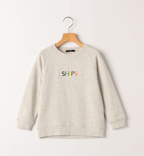 SHIPS KIDS「SHIPS KIDS:100～130cm / 刺繍 ロゴ スウェット」|スウェット・ジャージ|ライトグレー