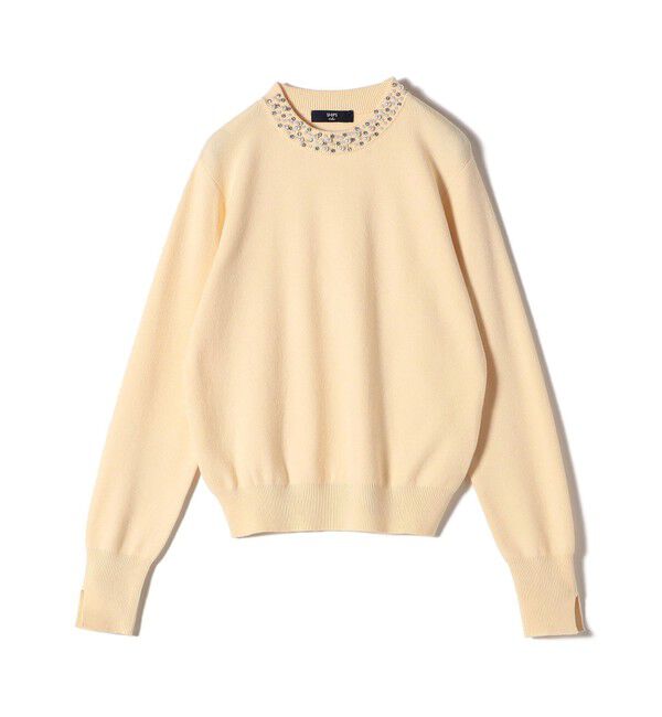 SHIPS Colors 「SHIPS Colors:〈手洗い可能〉ビジュー ネック ニット」|ニット・セーター|