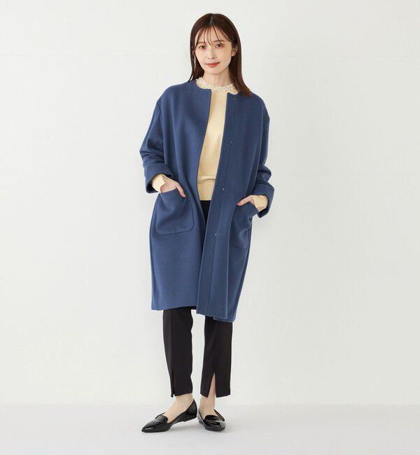 SHIPS Colors 「SHIPS Colors:〈手洗い可能〉ビジュー ネック ニット」|ニット・セーター|