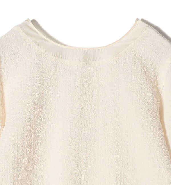 SHIPS for women「〈手洗い可能〉シアー ネック ポコビュー TEE ブラウス」|シャツ・ブラウス|