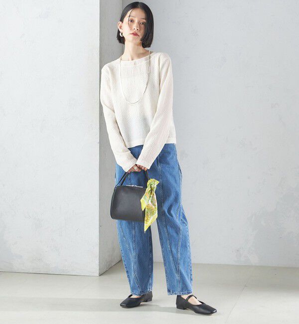 SHIPS for women「〈手洗い可能〉シアー ネック ポコビュー TEE ブラウス」|シャツ・ブラウス|