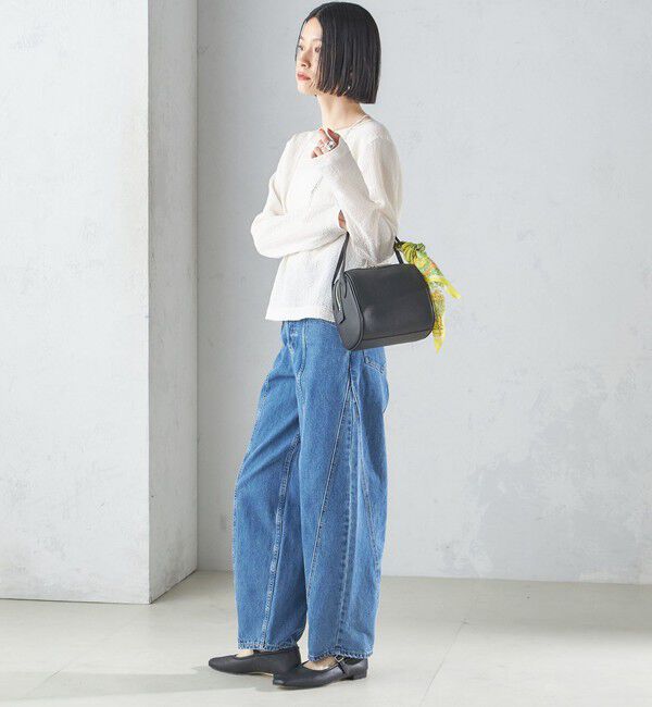 SHIPS for women「〈手洗い可能〉シアー ネック ポコビュー TEE ブラウス」|シャツ・ブラウス|