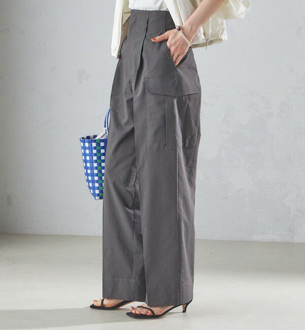 SHIPS for women「〈洗濯機可能〉ポリエステル 麻 カーゴ パンツ」|その他|