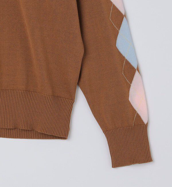 SHIPS「BATEAUX DE SHIPS:〈手洗い可能〉14ゲージ アーガイル クルーネック ニット」|ニット・セーター|