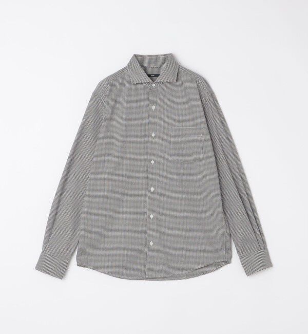 SHIPS「SHIPS: セミワイド ソリッド/ギンガム ビエラ シャツ」|シャツ・ブラウス|ブラック