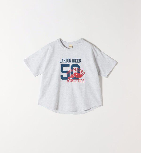 SHIPS any「【WEB限定/SHIPS any別注】THE KNiTS:〈洗濯機可能〉ラウンドヘム プリント ショート TEE」|Tシャツ・カットソー|