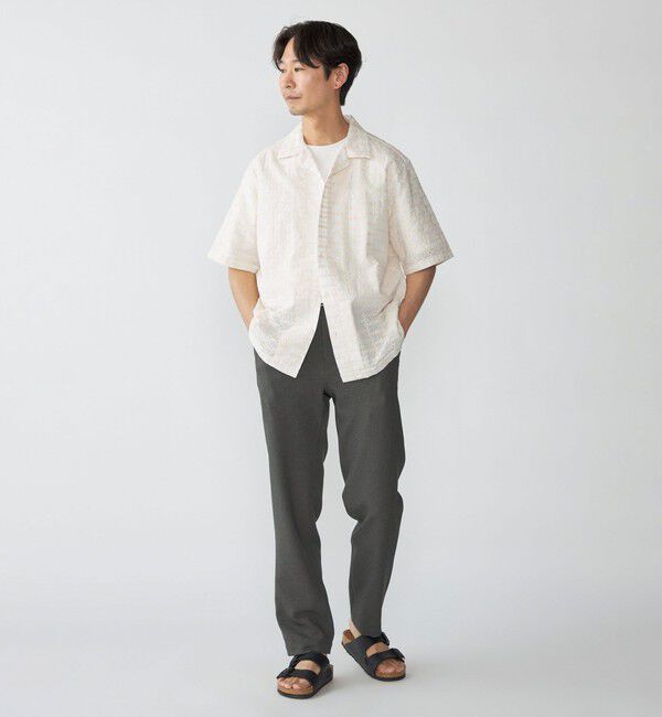 SHIPS「SHIPS: オープンカラー エンブロイダリー ショートスリーブ シャツ」|シャツ・ブラウス|