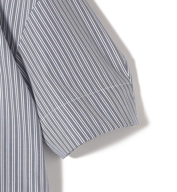 SHIPS for women「〈手洗い可能〉ストライプ フリル ネック リボン 半袖 ブラウス」|シャツ・ブラウス|