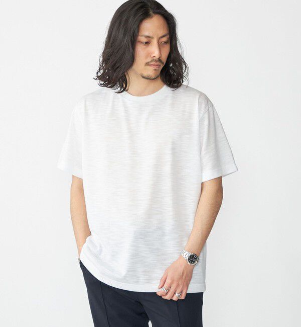 SHIPS「SHIPS: リネン ライク スラブ ショートスリーブ Tシャツ」|Tシャツ・カットソー|