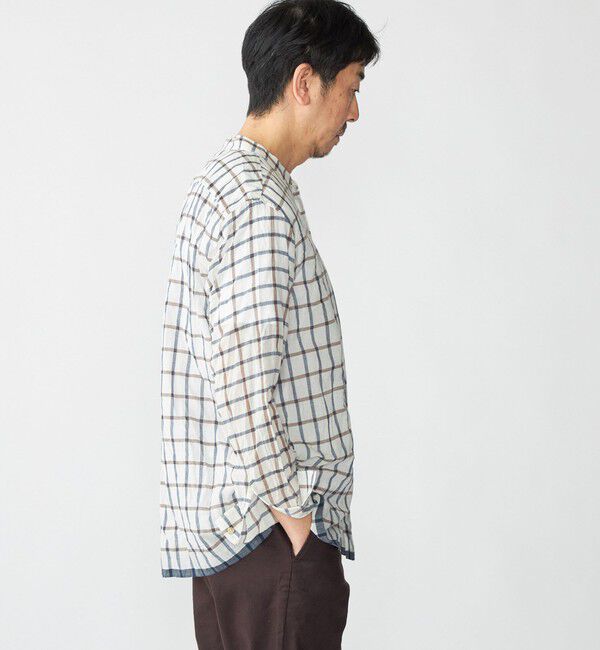 SHIPS「SHIPS: インディア バンドカラー ロングスリーブ シャツ」|シャツ・ブラウス|