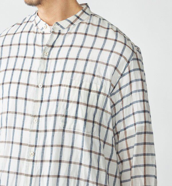 SHIPS「SHIPS: インディア バンドカラー ロングスリーブ シャツ」|シャツ・ブラウス|