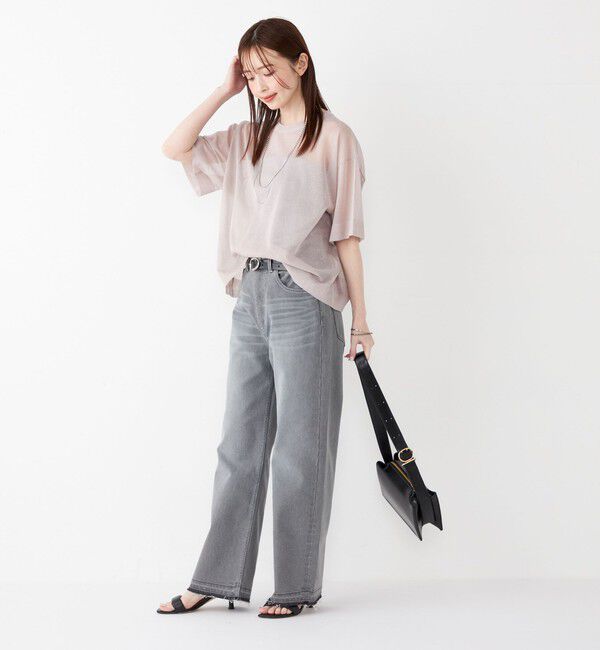 SHIPS Colors 「SHIPS Colors:〈手洗い可能〉シアー ニット TEE」|ニット・セーター|